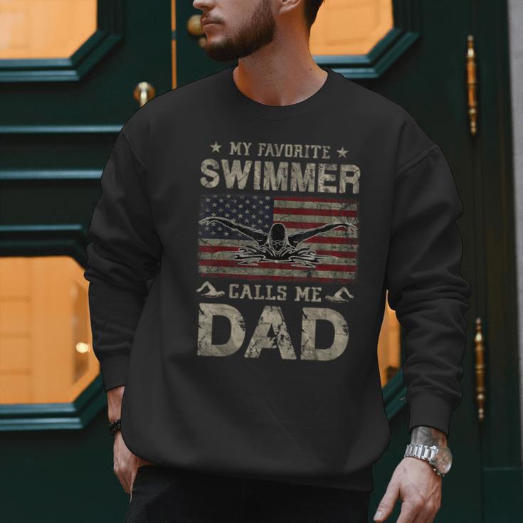 My Favorite Swimmer Calls Me Dad Fathers Day Men Sweatshirt