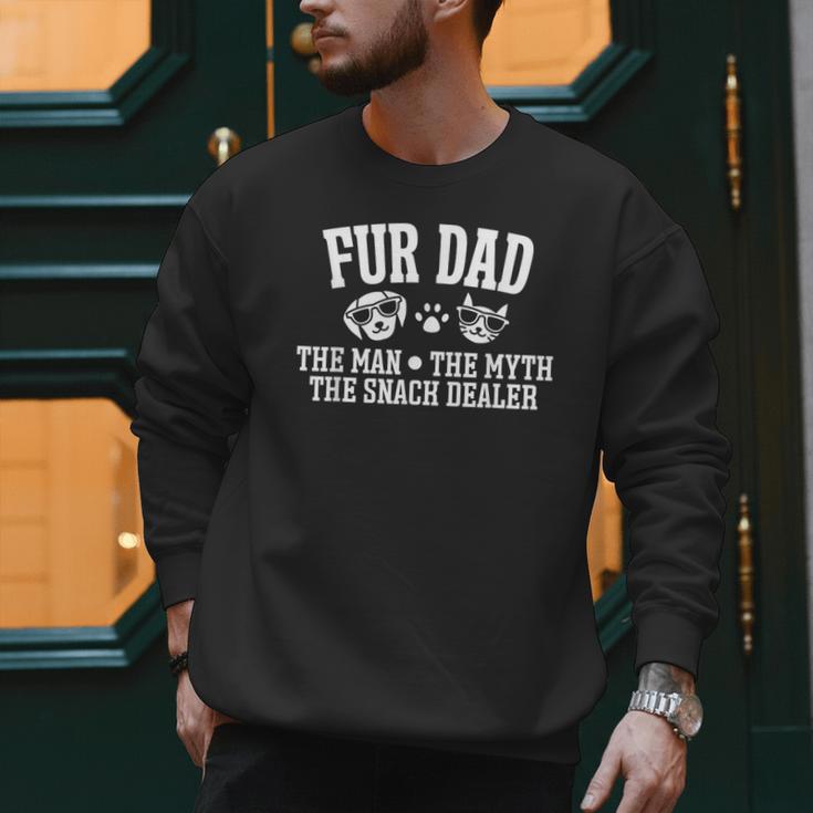 Fur Dad Man Myth Snack Dealer Dog Cat Men Sweatshirt Fur Dad Man Myth Snack Dealer Dog Cat Men Sweatshirt