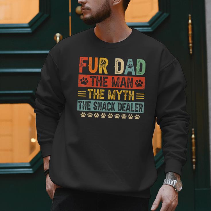 Fur Dad Man Myth Snack Dealer Paw Cat Dog Father's Day Men Sweatshirt