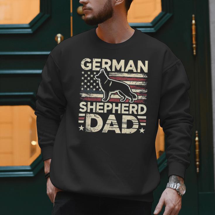 German Shepherd Dad Shirt American Flag German Shepherds Men Sweatshirt