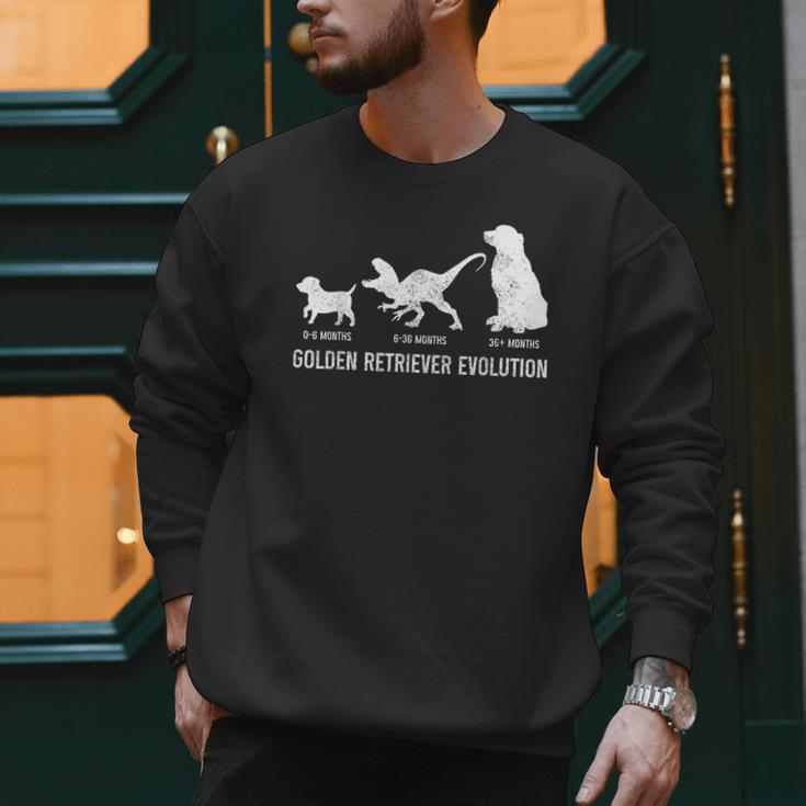 Golden Retriever Mom Dad Puppy Dog Owner Dog Lover Men Sweatshirt