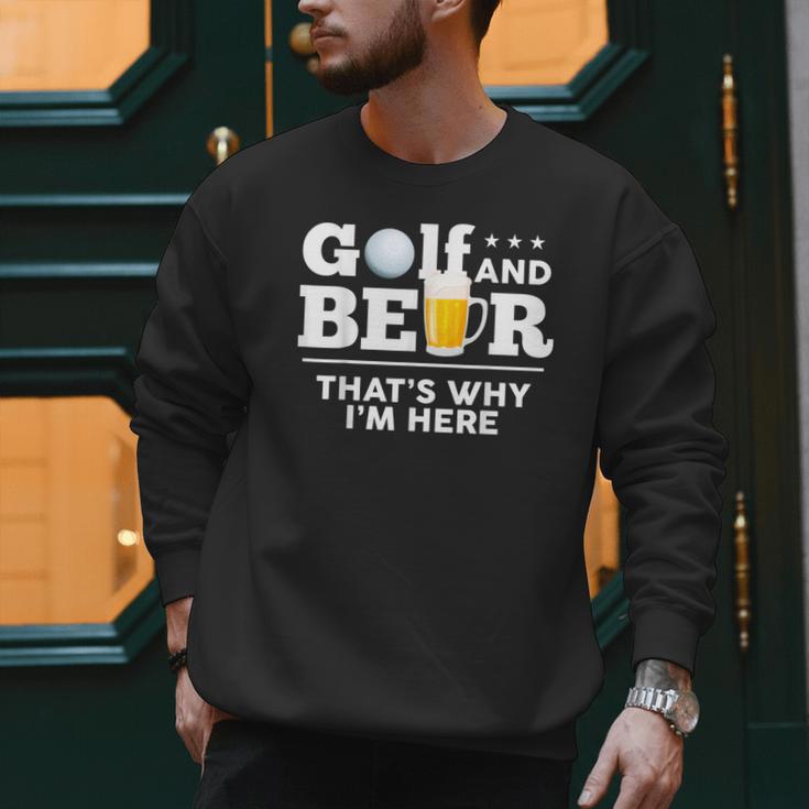 Golf And Beer Joke Dad Fathers Day Drinking Birthday Small Men Sweatshirt
