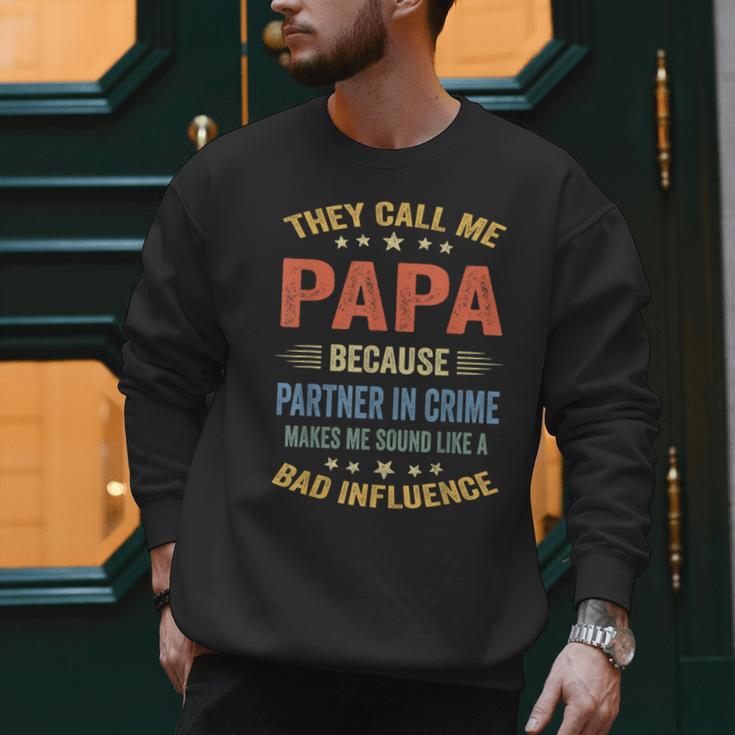 Grandpa Shirts Dad Partner In Crime Shirt Men Sweatshirt