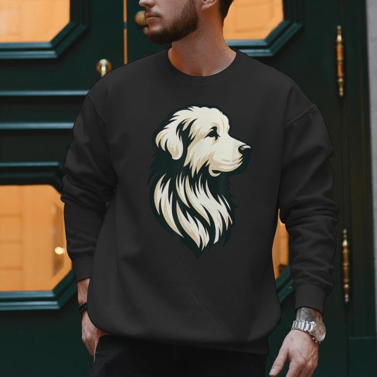 Great Pyrenees Pyr Minimalist Simple Dog Mom Dad Boys Girls Men Sweatshirt