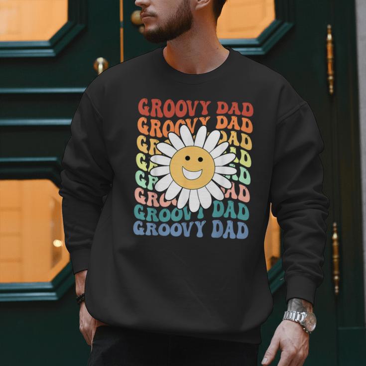 Groovy Dad Matching Outfit Fathers Day Family Retro Vintage Men Sweatshirt Groovy Dad Matching Outfit Fathers Day Family Retro Vintage Men Sweatshirt