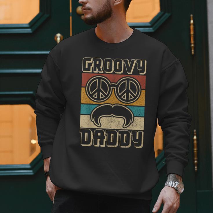 Groovy Daddy 60s Outfit 70s Themed Party Costume Dad Hippie Men Sweatshirt