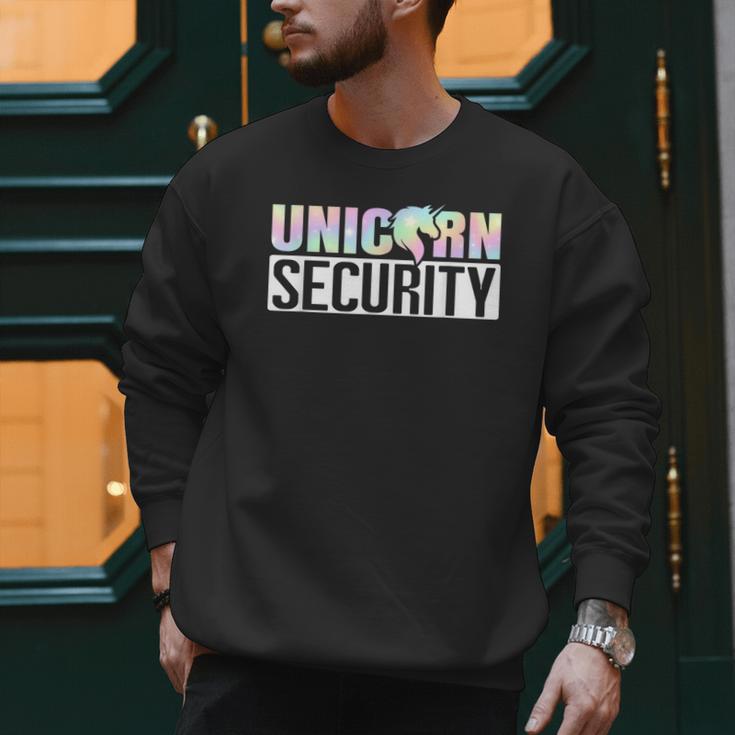 Halloween Mom Dad Daughter Adult Costume Unicorn Security Men Sweatshirt