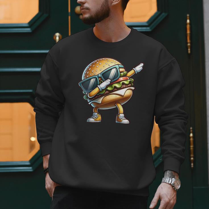 Hamburger Dabbing Kids Men Women Dab Dance Cheeseburgers Dad Men Sweatshirt Hamburger Dabbing Kids Men Women Dab Dance Cheeseburgers Dad Men Sweatshirt