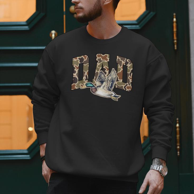 Hunting Dad Duck Camouflage Camo Preppy Camo Dad Camo Men Sweatshirt