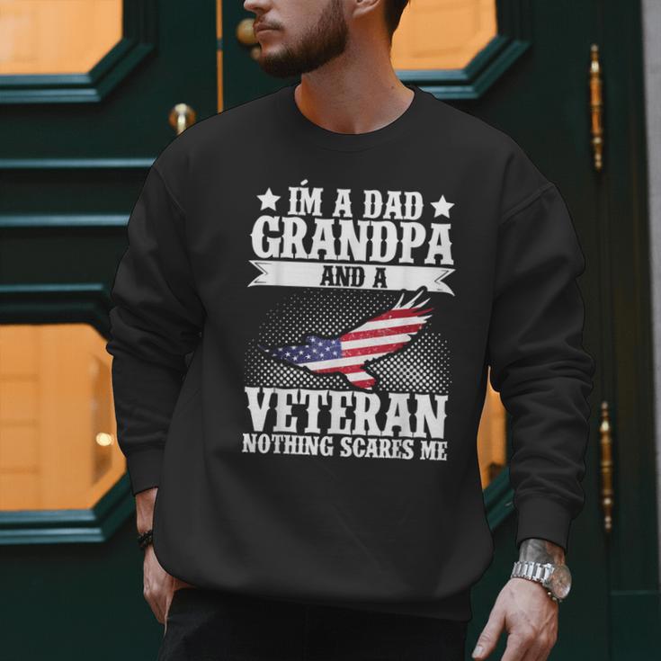 I'm A Dad Grandpa And A Veteran US Flag Veterans Day Men Sweatshirt