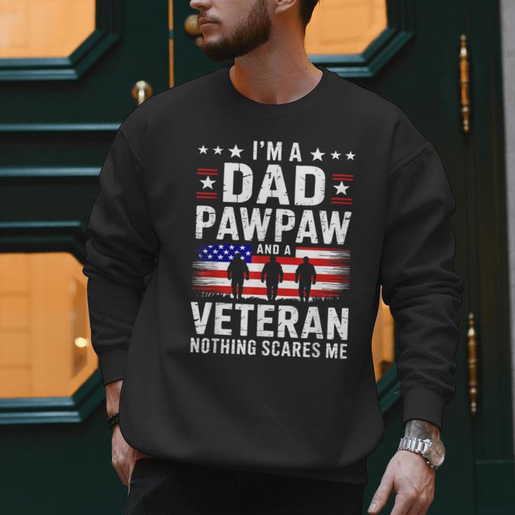 I'm A Dad Pawpaw And A Veteran Shirt Men Grandpa Fathers Day Men Sweatshirt