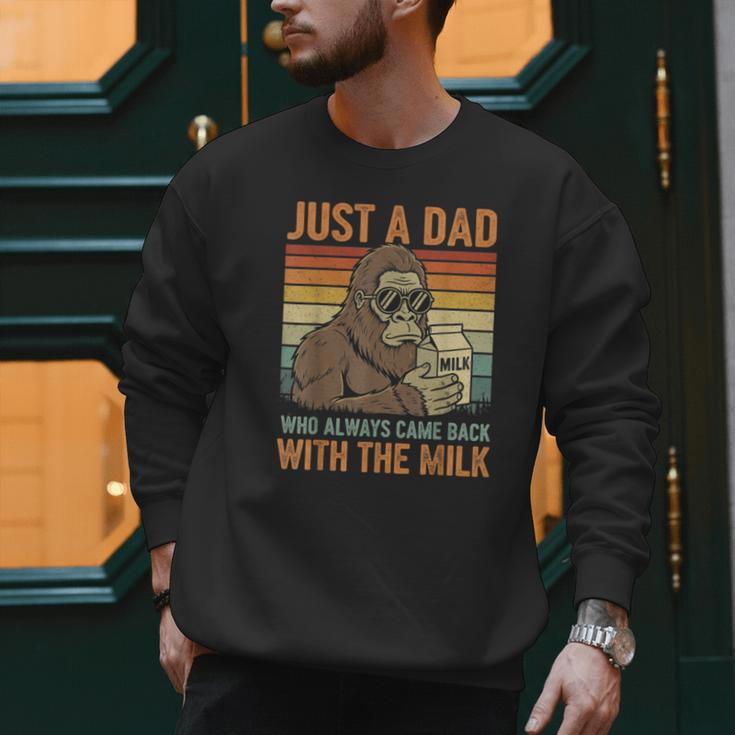 Just A Dad Who Always Came Back With The Milk Daddy Men Sweatshirt