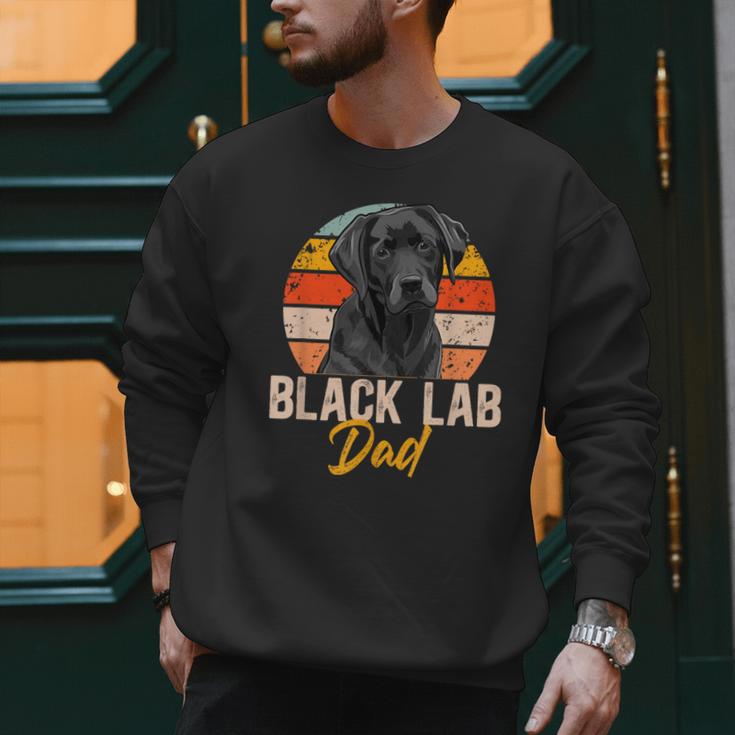 Lab Dad Retro Black Labrador Owner Men Sweatshirt