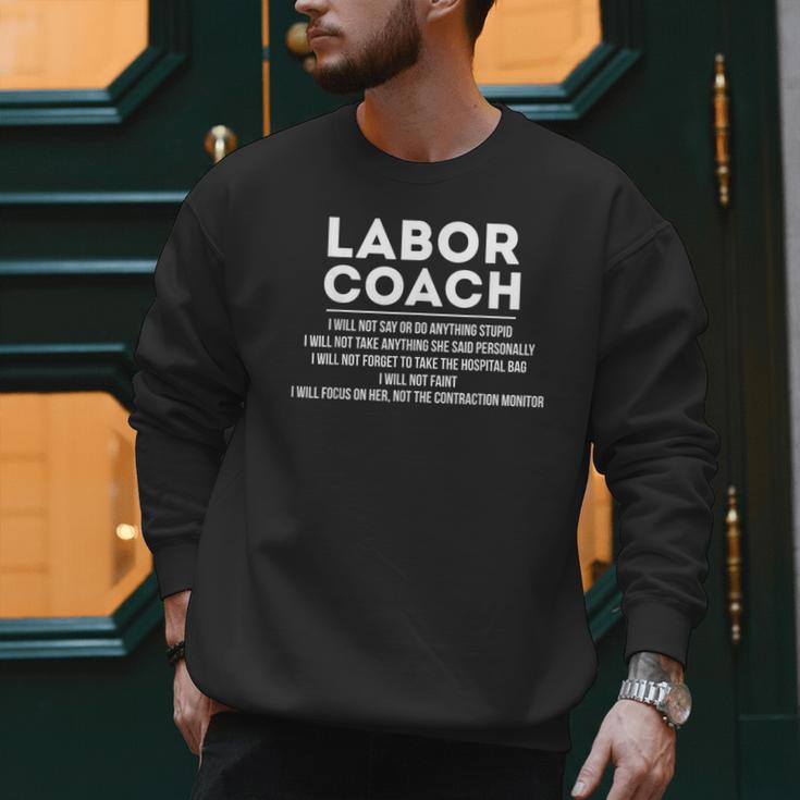 Labor Coach Delivery Checklist For New Dads Men Sweatshirt