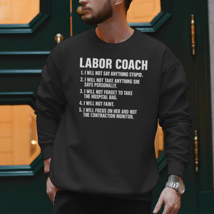 Labor Coach New Mom New Dad Hospital New Baby Shower Men Sweatshirt