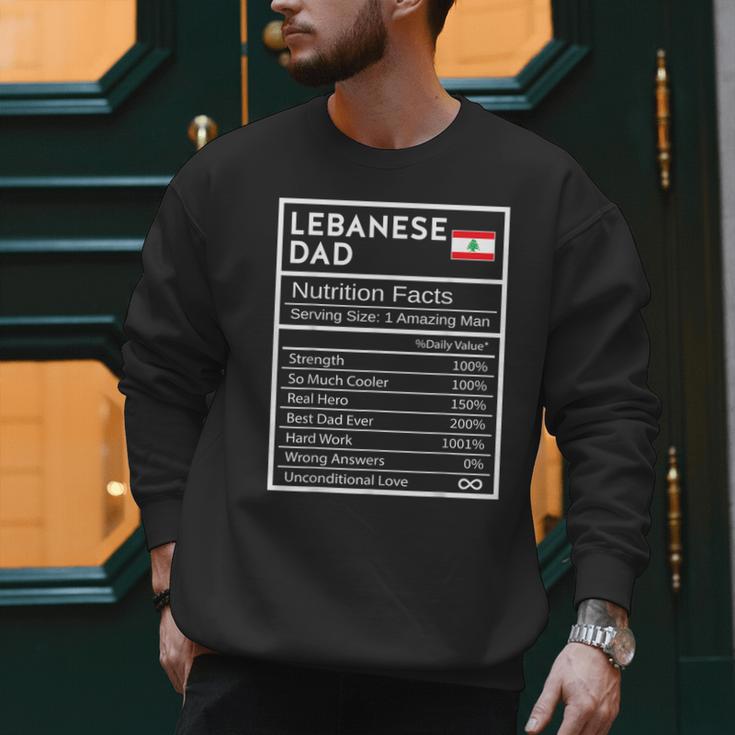 Lebanese Dad Nutrition Facts National Pride For Dad Men Sweatshirt
