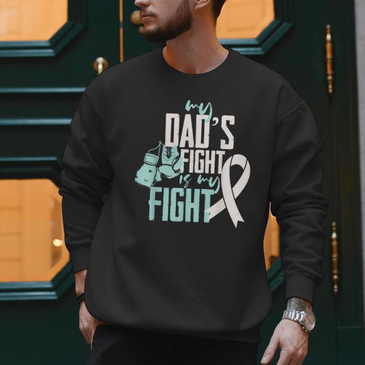 Lung Cancer Dad Ribbon Men Sweatshirt