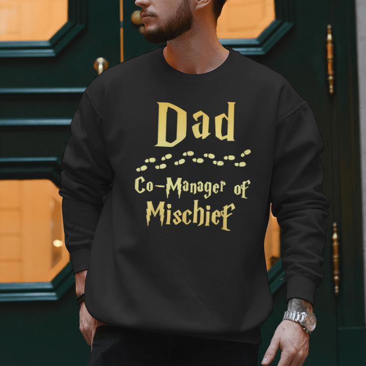 Magical Dad Manager Of Mischief Birthday Family Matching Men Sweatshirt