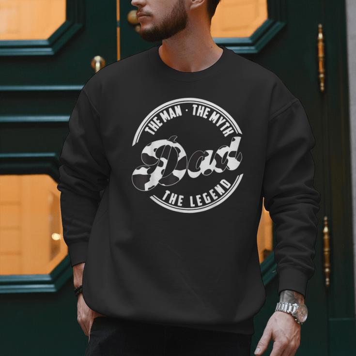 The Man The Myth The Legend Daddy Love Cows Dad Cow Print Men Sweatshirt
