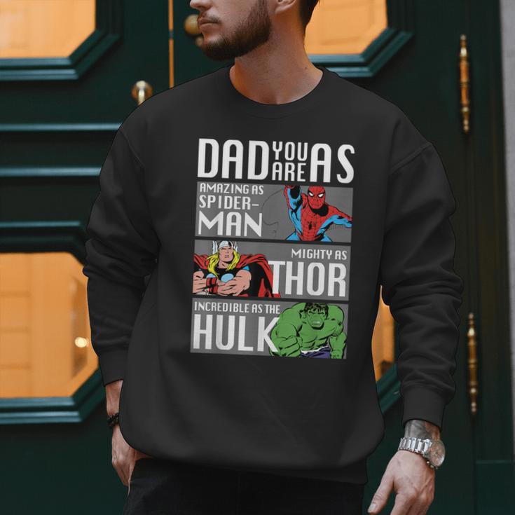 Marvel Father's Day Spider-Man Thor Hulk Dad Attributes Men Sweatshirt