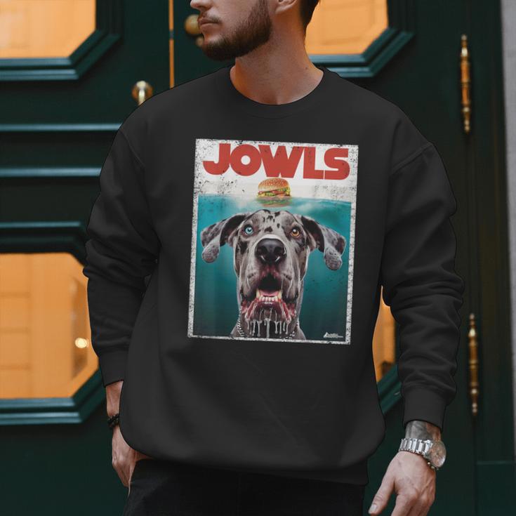 Merle Great Dane Jowls Paws Top Blue Eye Brown Dog Mom Dad For Men Women Girls Kids Men Sweatshirt