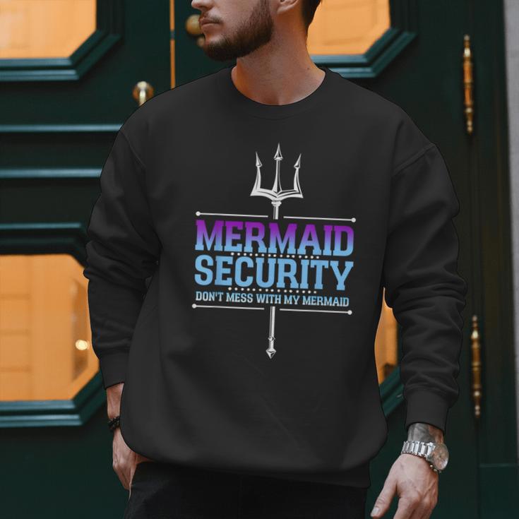 Mermaid Security Merman Merdad Mermaid Squad Fathers Day Dad Men Sweatshirt