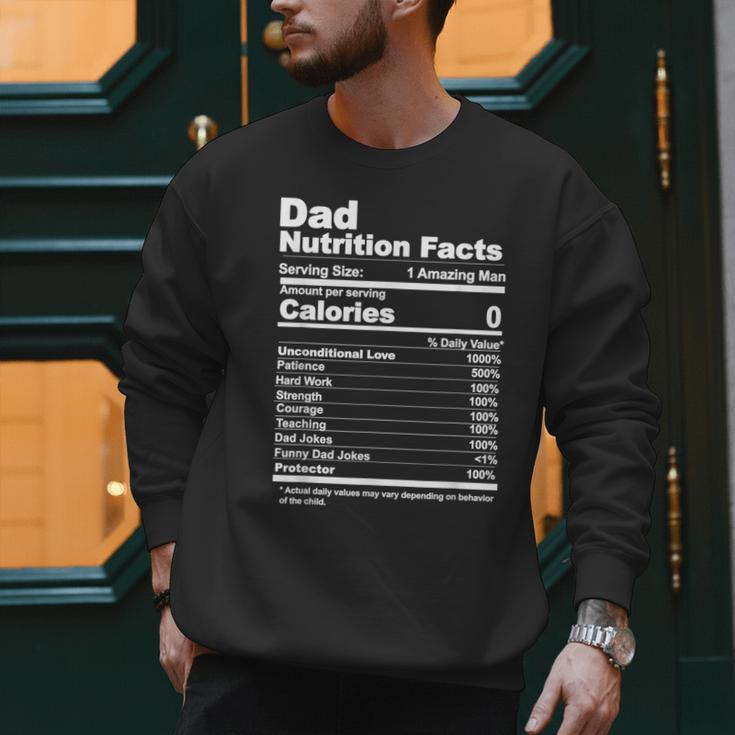 Miftees Fathers Day Tees Dad Nutrition Facts Men Sweatshirt Miftees Fathers Day Tees Dad Nutrition Facts Men Sweatshirt