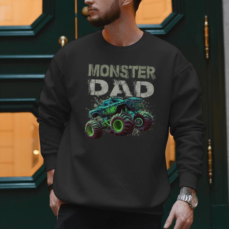 Monster Truck Dad Family Matching Monster Truck Lovers Men Sweatshirt