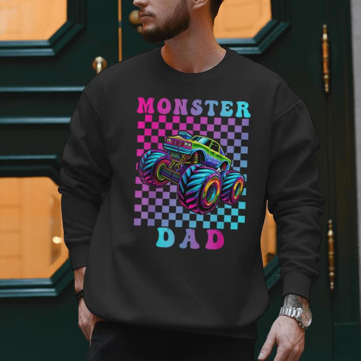 Monster Truck Dad Family Matching Shirt Truck Lovers Men Sweatshirt