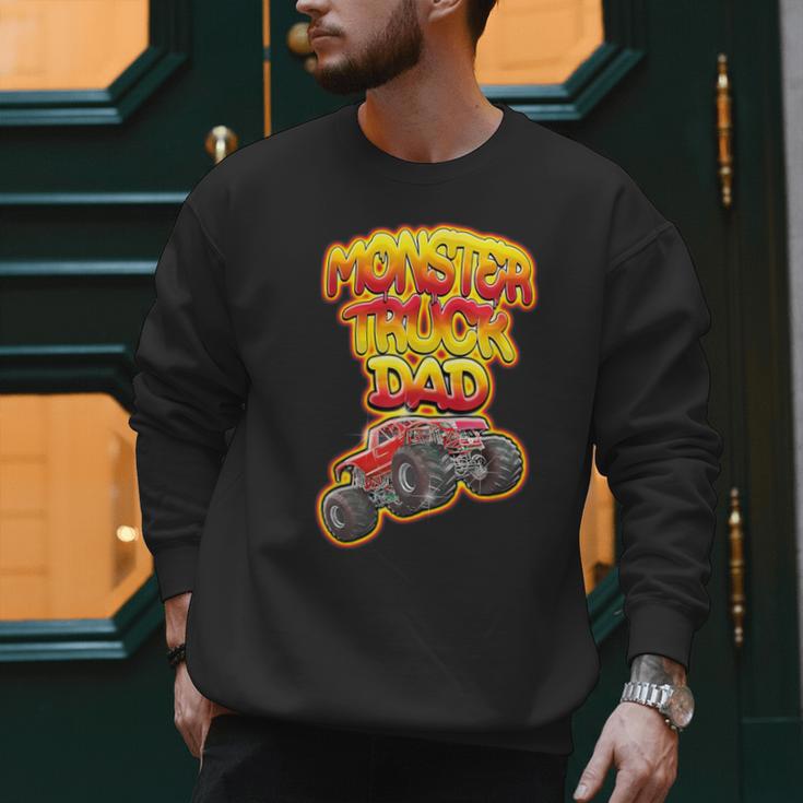 Monster Truck Dad Hot Red Graffiti Style Men Sweatshirt Monster Truck Dad Hot Red Graffiti Style Men Sweatshirt