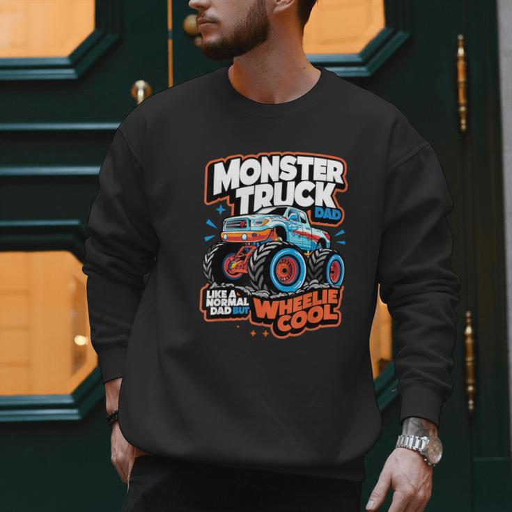 Monster Truck Dad Wheelie Cool Like Normal Dad Men Sweatshirt