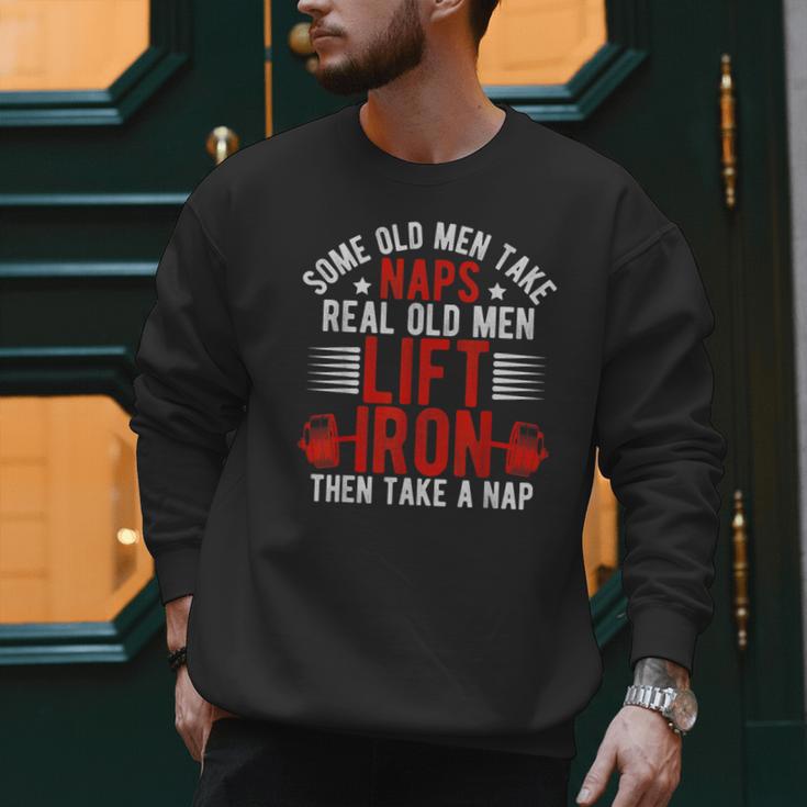 Old Men Gag Workout Gym Fitness Exercise Weightlifting Dad Men Sweatshirt Old Men Gag Workout Gym Fitness Exercise Weightlifting Dad Men Sweatshirt