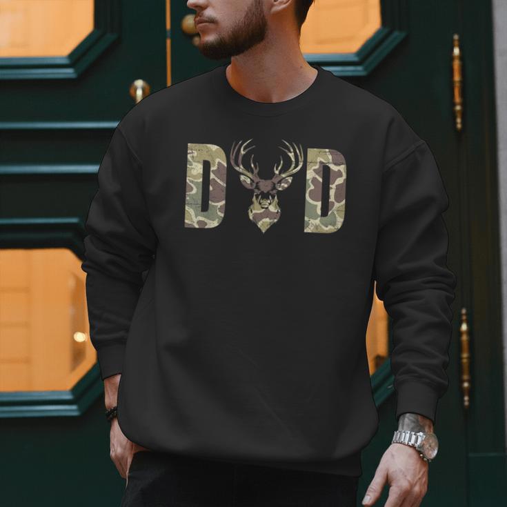 Old School Camo Dad Hunting Camouflage Deer Father's Day Men Sweatshirt Old School Camo Dad Hunting Camouflage Deer Father's Day Men Sweatshirt