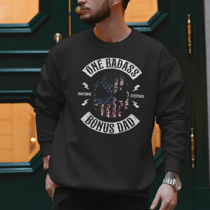 One Badass Bonus Stepdad Birthday Step Dad Men Sweatshirt