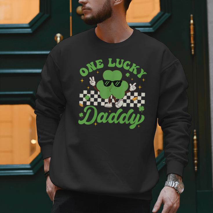 One Lucky Daddy St Patricks Day Dad Father Men Sweatshirt