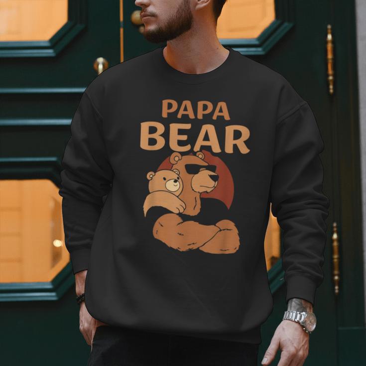 Papa Bear Bears Animal Pun Lover Dad Father Daddy Father's Men Sweatshirt Papa Bear Bears Animal Pun Lover Dad Father Daddy Father's Men Sweatshirt