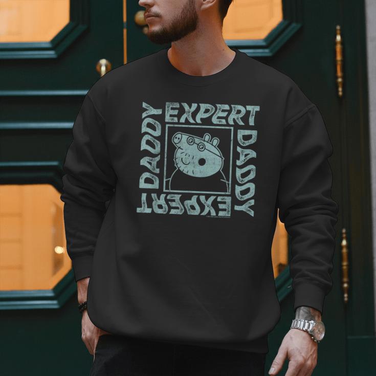 Peppa Pig Father's Day Expert Daddy Vintage Faded Box Logo Men Sweatshirt