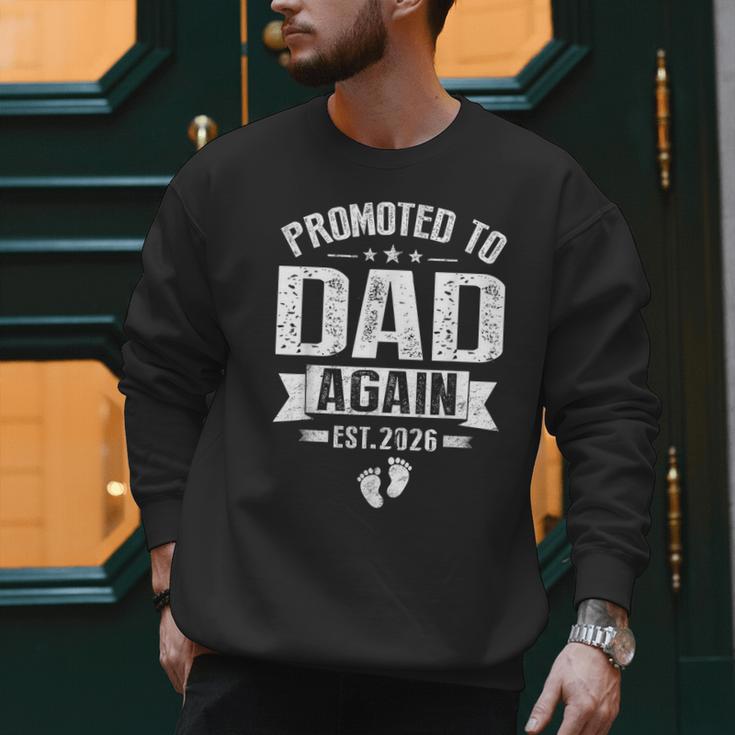 Promoted To Dad Again Est 2026 Pregnancy Announcement Men Sweatshirt