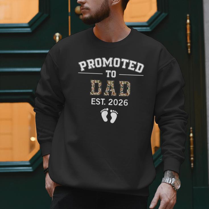 Promoted To Dad Est 2026 For Men Fathers Matching Men Sweatshirt