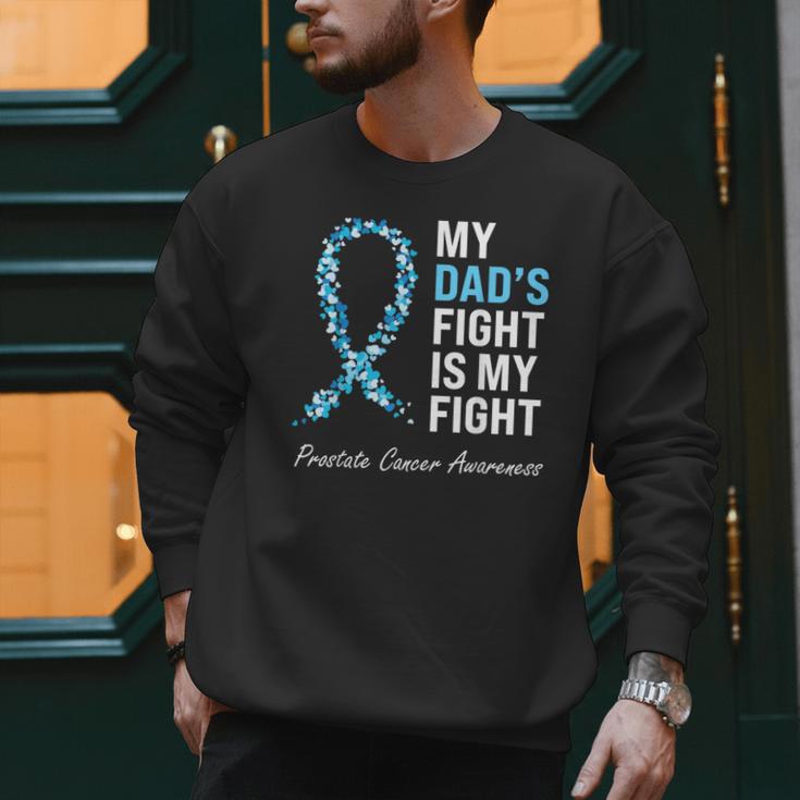 Prostate Cancer Awareness Light Blue Ribbon Dad Survivor Men Sweatshirt