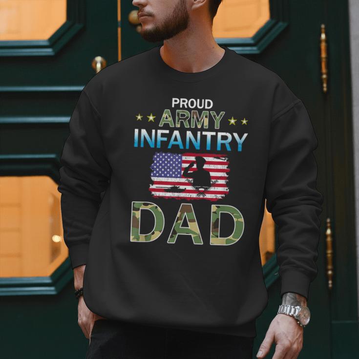 Proud Army Dad-Army Infantry Dad Camouflage Graphics Army Men Sweatshirt