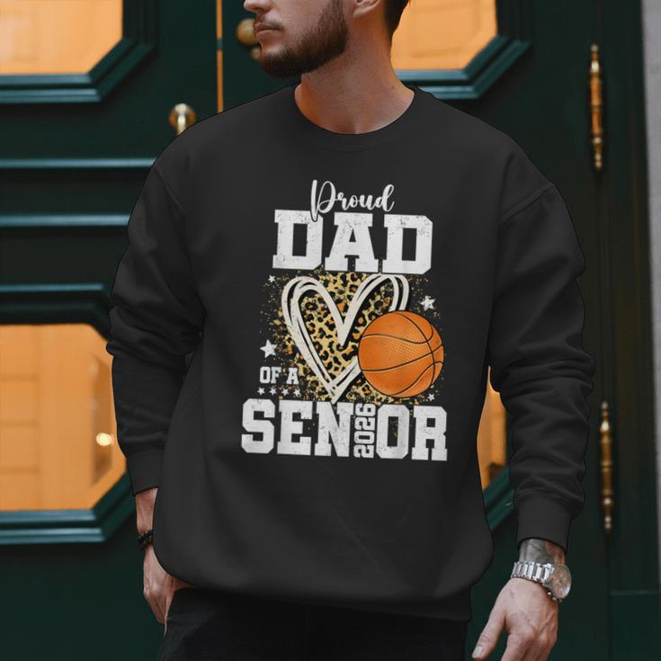 Proud Dad Of A 2026 Senior Basketball Graduation Leopard Men Sweatshirt