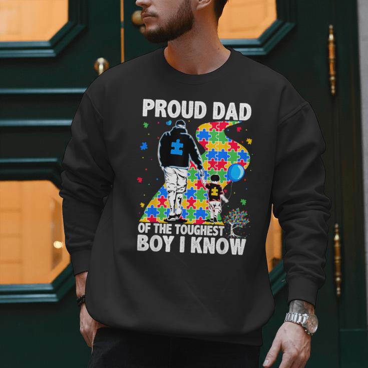 Proud Dad Of The Toughest Boy Autism Awareness Father Autism Men Sweatshirt Proud Dad Of The Toughest Boy Autism Awareness Father Autism Men Sweatshirt