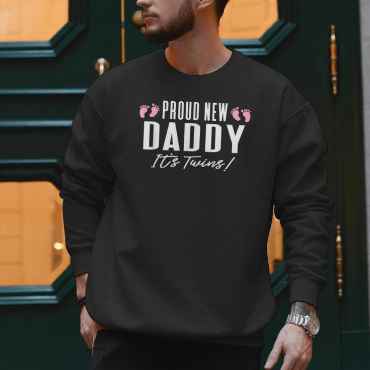Proud New Dad It's Twins Girl Baby Announcement Father's Day Men Sweatshirt