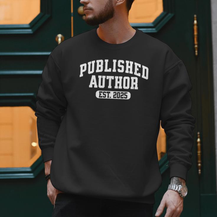 Proud Published Author 2025 Mom Dad Vintage Poet Book Writer Men Sweatshirt