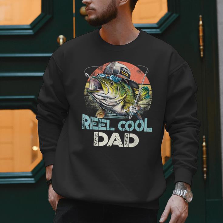 Reel Cool Dad Fishing Vintage Retro Father's Day Men Sweatshirt Reel Cool Dad Fishing Vintage Retro Father's Day Men Sweatshirt