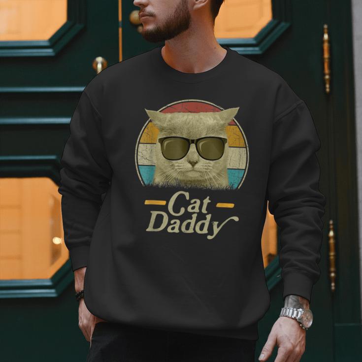 Retro Cat Daddy 80s 90s Style Sunglasses Men Sweatshirt