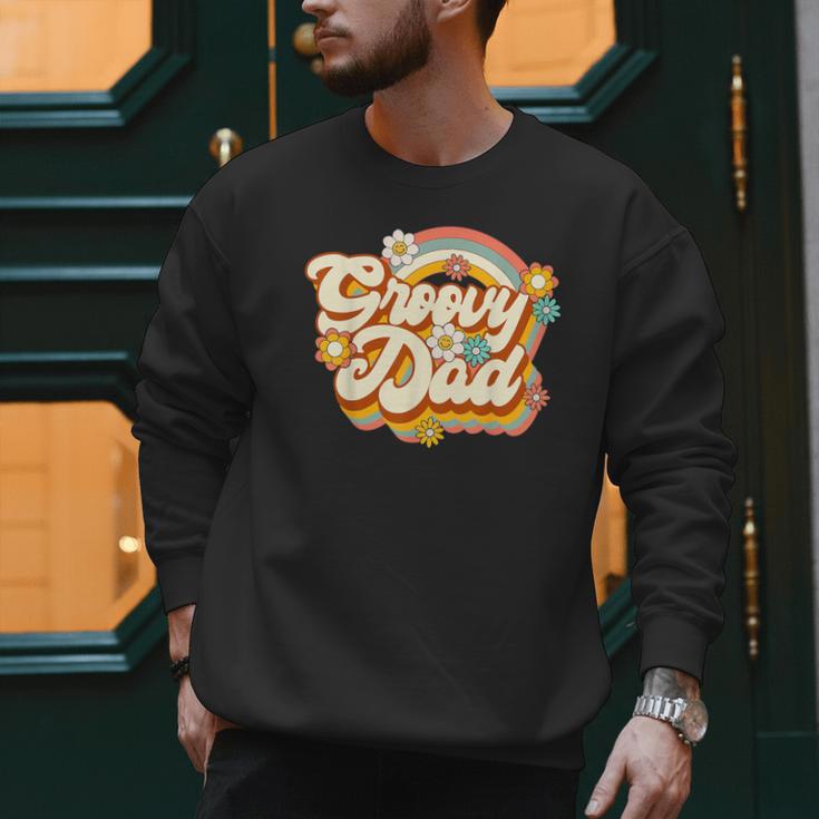 Retro Groovy Dad Family Birthday 60s 70s Hippie Costume Men Sweatshirt