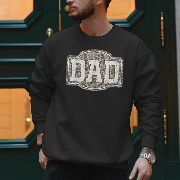 Retro Old Camo Dad Camouflage Hunting Season Father's Day Men Sweatshirt