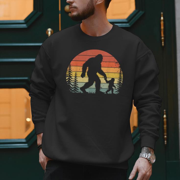 Retro Vintage Bigfoot Dad Fathers Day Father Son Matching Men Sweatshirt Retro Vintage Bigfoot Dad Fathers Day Father Son Matching Men Sweatshirt